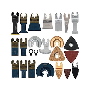 XXGO 120 Pcs Oscillating Multitool Blades Accessories Kits Compatible with Bosch, Chicago, Craftsman, Dremel, Fein, Harbor Freight, Milwaukee, Porter Cable, Ridgid, Ryobi, Rockwell XG1201.