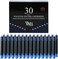 Wordsworth &amp; Black WordsworthBlack Fountain Pen Ink Refills - SET OF 30 BLUE Ink Cartridges - International Standard Size - Length Appr 2. 04 Inch - Base Diameter Appr 0. 24 Inch - Disposable and Gene