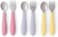 Elk and Friends Kids Silverware with Silicone HandleChildrens Safe FlatwareToddler UtensilsBaby SpoonsForksStainless Steel Cutlery.