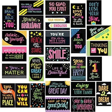 Youngever 300 Pack Motivational Quote Cards, 100 Unique Inspirational Designs Cards, Business Card Sized Encouragement Cards, Gifts for Employees, Thinking of You Gifts, Appreciation Cards.