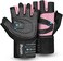 ihuan Ventilated Weight Lifting Gym Workout Gloves with Wrist Wrap Support for MenWomen, Full Palm Protection, for Weightlifting, Training, Fitness, Hanging, Pull ups.