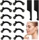 Maitys 2 Sets Nose Up Lifting Shaper Clip Clipper Nose Shaper Nose Up Lifter Inserts Shaping Clip Silicone Nose Beauty Tools Invisible Nose Slimming Device for Wide Nose (Black.