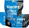 SWIPZ Premium Sneaker Cleaning Wipes (12 PackDual Textured Individually Wrapped Pre-Moistened Quick Care Wipes for Leather, Nubuck, Rubber Sneakers, Shoes and Boots, Blue/Black, 12ct Bag.