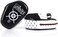 Fairtex Aero Focus Punching Mitts FMV11 for Muay Thai, Boxing, Kickboxing, MMA (Black/White.