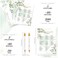 Maxdot 220 Pieces Bridal Shower Game Set 5 Sets (40 Cards EachWedding Game Cards and 20 Pieces Pencils Printed Words Editable Bride Groom Wedding Bachelorette Engagement Party Supplies (Green Leaves.