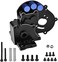 Globact Aluminum Transmission Case Gearbox with Aluminum Motor Plate and Arm Mounts Upgrade Parts for Traxxas Slash 2WD Rustler Stampede Bandit 1/10 RC Car (Replace of 3691.