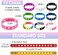 MTLEE 12 Pieces Silicone Wristbands Adjustable Rubber Bracelets Colorful Cute Charm Bracelets with Holes for Shoe Charm Boys Girls Birthday Party Award (Vivid Colors,8. 3 Inch.