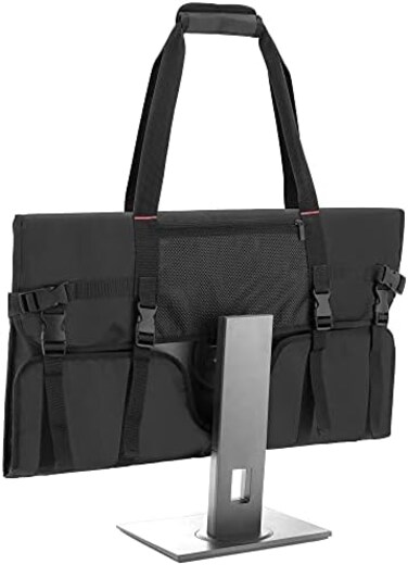 Trunab Carrying Bag for 24&rsquo;&rsquo; LCD Screens and Monitors, With Padded Velvet Lining, Protective Monitor Travel Case, Black, Medium.