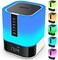 Hetyre Night Light Bluetooth Speaker, 5 in 1 Touch Control Bedside Lamp Dimmable Multi-Color Changing, Bedroom Alarm Clock, Best Birthday Gift Ideas for 10 11 12 13 14 Year Old Teenage Girls/Boys.