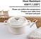 Home Brilliant White Placemats Set of 4 Cloth Placemat Decorations Heat Resistant Washable Place Mats Set of 4 for Wedding Birthday Party, White.