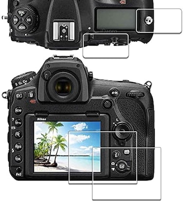 واقي شاشة iDaPro لكاميرا Nikon D850، واقي شاشة علوي [عبوة من 22 قطعة]، زجاج مقوى سهل التركيب.