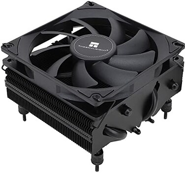 Thermalright AXP-90 X53 Black Low Profile CPU Air Cooler with Quite 90mm TL-9015B Low Profile PWM Fan, 4 Heat Pipes, 53mm Height, for AMD AM4/Intel LGA 1150/1151/1155/1156/1200 (AXP-90 X53 Black.