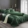 Ersmak 6 Pieces Satin Duvet Cover Full/Queen Size Luxury Silky Bedding Duvet Cover Set with 1 Soft Duvet Cover, 4 Queen Pillowcases and 1 Body Pillowcase, Emerald Green.