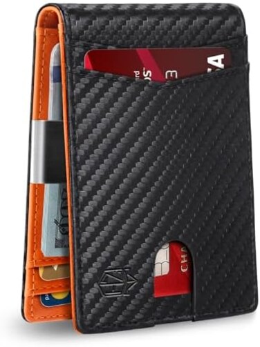 Zitahli Men's Wallets Slim Rfid Leather Bifold With Gift Box.