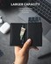 VULKIT Men's Slim Wallet Pop Up Card Holder RFID Blocking Metal Wallet Minimalist Design Holds Up to 11 Cards.