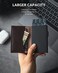 VULKIT Men's Slim Wallet Pop Up Card Holder RFID Blocking Metal Wallet Minimalist Design Holds Up to 11 Cards.