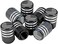 أغطية صمامات إطارات YALOK بتصميم العلم الأمريكي، 8 قطع من أغطية صمامات الإطارات المعدنية المطاطية الممتازة المضادة للسرقة، مناسبة لجميع أنواع السيارات وسيارات الدفع الرباعي والدراجات الهوائية والشاحنا