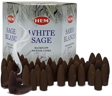 TRUMIRI White Sage Backflow Incense Cones For Waterfall And Mat Bundle Inciensos AromaticosInciensoIncienseInsienso.