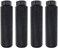 Zelerdo 2 Pairs Aluminum Alloy Bike Pegs for Mountain Bike Cycling Rear Stunt Pegs Fit 3/8 inch Axles (Pure black.