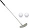 Kacezugi Golf Putter, Two Ways Golf Putters for Men Right/Left Handed-Indoor/Outdoor Mini Kids Club Golf Set-Sturdy Putter Shaft with 2 Plastic Practice Golf Balls for Any Putting Green Mat Home Offic