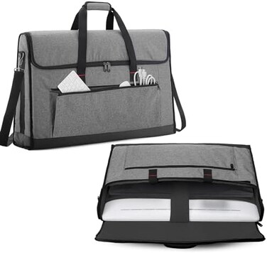 Trunab Monitor Carrying Case 24-27 Inch Padded Travel Bag Hold Up to 2 LCD Screens/TVs, Not Compatible with iMac, with Accessories Pocket, Shoulder Strap.