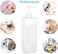 JiatuA Empty Plastic Pump Bottles, Refillable Lotion Soap Dispenser Liquid Container for Kitchen or Bathroom Soaps Shampoo and Body Wash, 2 Pack (32oz/1L, Clear.