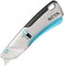 Nova Squeeze Trigger Utility Knife and Heavy Duty Box Cutter, Self Retractable Safety Knife, Ergonomic Aluminum Body, Safety-Lock Design, Durable and Safe.