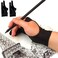 WSWBD Drawing Glove, Digital Art Glove for Graphic Tablet, Artist Gloves with Two Fingers for iPad, Paper Sketching, Smudge Guard, Palm Rejection, Suitable for Left and Right Hand (2 PCS, Extra Small.
