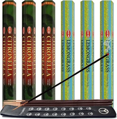TRUMIRI CitronellaLemongrass Incense SticksHolder Bundle Variety Pack from Hem Insense Insence.