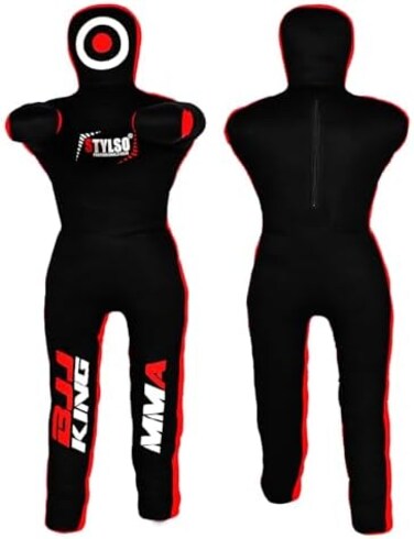 Stylso Wrestling Dummy Grappling Dummies - 5ft/60 inches 6ft/72 inches Jiu Jitsu Dummy BJJ Dummy MMA Dummies Judo Karate Fighting Dummy Un-Filled - Standing - Black - Blue - Red - Yellow.