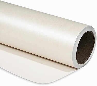 RUSPEPA Off White Matte Wrapping Paper - Solid Color Pearly - Lustre Paper, Off White Perfect for Wedding, Birthday, Christmas, Baby Shower -17 Inches X 32. 8 Feet.
