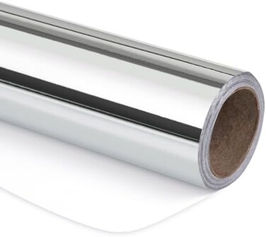 RUSPEPA Silver Metallic Wrapping Paper - Solid Color Paper Perfect for Wedding, Birthday, Christmas, Baby Shower - 17 Inches X 32. 8 Feet.