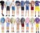 E-TING 3 Sets Casual Wear T-Shirt Jackets Pants Pack Clothes with 3 Pairs Shoes for 12&Prime; Boy Doll.