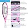 LUNNADE Tennis Racket for Kids Junior, 19/21/23/25 Inch Youth Tennis Racquet with Cover, Suitable for Beginner Boys and Girls Age 3-12.