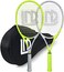 LUNNADE Adults Tennis Racket 2 Pack, Durable 27 Inch Coupled Tennis Racquet Light-Weight, Pre-Strung and Regrip, Suitable for Beginners to Intermediate Players.
