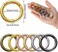Ferraycle 18 Pcs Spring O Rings Alloy Round Spring Clips Circle Trigger Spring O Ring 35mm Snap Buckle Clasp O Rings Keyring Hook Snap Clip for Keychains Bags Purses Handbags DIY Crafts, 6 Colors.