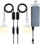 Onite 2-Pack USB LED Light Bulb2700K Warm WhiteEmergency Backup Lighting for Camping, RV, Garage, and Power Outage Preparedness.