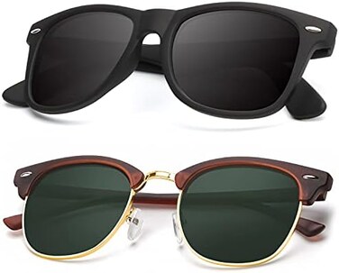 KALIYADI Mens Polarized Sunglasses for Women Semi Rimless Frame Driving Sun glasses：100% UV Blocking.