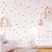 BPA 123 Pcs Watercolor Polka Dots Wall Stickers, Colorful Round Wall Decal, Peel and Stick Rainbow Wall Stickers, Multicolor Circle Window Clings Decoration for Nursery Kids Bedroom Classroom Wall Dec