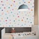 BPA 123 Pcs Watercolor Polka Dots Wall Stickers, Colorful Round Wall Decal, Peel and Stick Rainbow Wall Stickers, Multicolor Circle Window Clings Decoration for Nursery Kids Bedroom Classroom Wall Dec