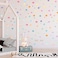 BPA 123 Pcs Watercolor Polka Dots Wall Stickers, Colorful Round Wall Decal, Peel and Stick Rainbow Wall Stickers, Multicolor Circle Window Clings Decoration for Nursery Kids Bedroom Classroom Wall Dec
