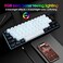 Snpurdiri 60% Wired Gaming Keyboard, RGB Backlit Ultra-Compact Mini Keyboard, Waterproof Small Compact 61 Keys Keyboard for PC/Mac Gamer, Typist, Travel, Easy to Carry on Business Trip(Black-White.