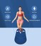 Knsbk Non-Slip Jump Rope Mat Shock Absorption Rope Skipping Mat for AdultsChildren Home Indoor Workout Exercise Mat.