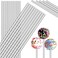 Zopeal 200 Pieces Acrylic Lollipop Sticks Cake Pops Sticks Candy Sticks Treat Sticks for Wedding Halloween Christmas Candy Melt Cake Pops Cupcake Toppers Chocolate Cookie Dessert (Clear, 6 Inch.
