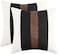 JASEN Set of 2 Faux Leather and Linen Throw Pillow Covers 18x18 Inch Black and White Modern Farmhouse Decorative Accent Cushion Covers for Couch Sofa.