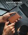 VULKIT Credit Card Holder with Double ID Window Leather Passcase Wallet RFID Blocking Automatic Pop Up Card Wallet for CardsNotes.