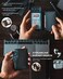 VULKIT Credit Card Holder with Double ID Window Leather Passcase Wallet RFID Blocking Automatic Pop Up Card Wallet for CardsNotes.