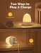 JolyWell Baby Night Light for Kid, Portable Egg Nightlight with Stable Charging Pad, Touch Nursery Night Lamp for Breastfeeding, Toddler Night Light for Bedroom, Timer Setting, ABSPC, White-2.