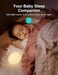 JolyWell Night Light for Kids with Color Changing ModeDimming Function, Rechargeable Baby Egg Night Light with 1 Hour TimerTouch Control, up to 100H, Wood Grain.