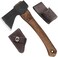 BeaverCraft Carving Axe Hand Forged with Sheath - Bushcraft Hatchet Camping Small Axe with Wood Handle - Bearded Wooden Axe Survival Hatchet AX1 Axe for Chopping Wood and Gardening.